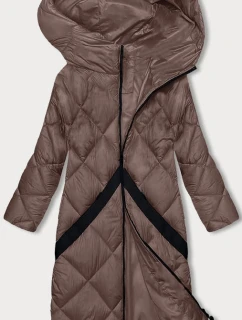 Prošívaná dámská zimní bunda ve velbloudí barvě (H-896-89)