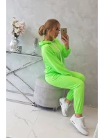 Souprava mikiny s kapucí neonově zelená Souprava mikiny s kapucí neonově zelená