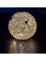 DEKORATIVNÍ KOULE VEDLA PAVOUK LAMPA 15CM HALLOWEEN BÍLÁ