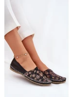 Kožené Vzorované Baletky Maciejka T1929-71 Černé Kožené Vzorované Baletky Maciejka T1929-71 Černé