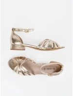 Originální  sandály zlaté dámské Obcas