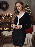 FUZZY dámský svetr černý FashionStreet MY2367 FUZZY dámský svetr černý FashionStreet MY2367