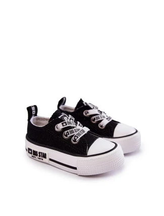 Dětské látkové tenisky BIG STAR KK374049 Černý a bílý