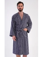 Pánský župan s kapucí Proužek