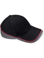 Beechfield B 171 5 panelová týmová závodní kšiltovka 53.0171 black/graphite grey/classic red