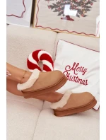 Dámské pantofle s kožíškem Camel Eveline