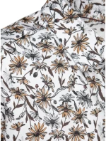 Pánská květinová bílá košile FashionStreet DX2667
