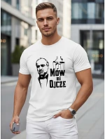 Pánské klasické bavlněné tričko s potiskem FashionStreet NX5145R