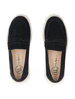 Dámské kožené polobotky semišové lordy černé Filippo DP7554