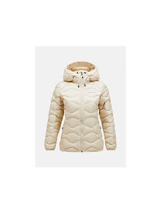 Dámská péřová bunda PEAK PERFORMANCE Helium Down Hood Jacket Women, béžová