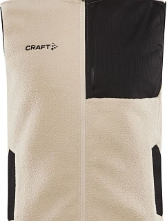 Craft Corporate ADV Pile Fleece Vest M Pánská fleecová vesta Sherpa 81.3810 ecru/black