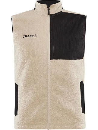 Craft Corporate ADV Pile Fleece Vest M Pánská fleecová vesta Sherpa 81.3810 ecru/black