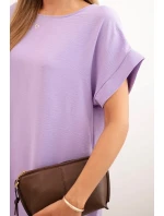 Šaty s kapsami světle fialová