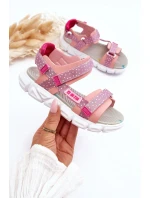 Dětské Sandály Na Zip Big Star LL374202 Růžové