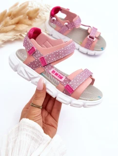 Dětské Sandály Na Zip Big Star LL374202 Růžové