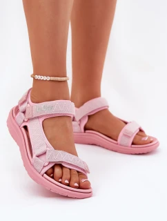 Dámské Sandály Materiálové Na Suché Zipy Lee Cooper LCW-25-34-3561L Růžové