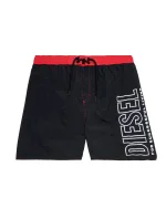 Pánské koupací šortky 00SV9U-0PCAU-900 - černá/červená - Diesel Pánské koupací šortky 00SV9U-0PCAU-900 - černá/červená - Diesel