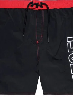 Pánské koupací šortky 00SV9U-0PCAU-900 - černá/červená - Diesel