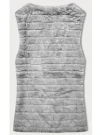 Světle šedá kožešinová vesta s podšívkou (2114) Světle šedá kožešinová vesta s podšívkou (2114)