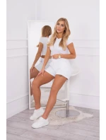 Bavlněná souprava se šortkami bílá Bavlněná souprava se šortkami bílá