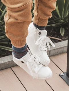 Dětské klasické vysoké tenisky Big Star LL374002 Bílá