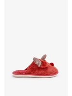 Futrzane Dámské Pantofle S Motivem Sobů Korálové Sennalith