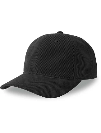 Atlantis Headwear Creep-S 6 panelová manšestrová kšiltovka 33.0227 black Atlantis Headwear Creep-S 6 panelová manšestrová kšiltovka 33.0227 black