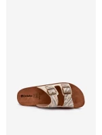 Pohodlné Dámské Žabky S Sponami Inblu CP000045 Zlaté Pohodlné Dámské Žabky S Sponami Inblu CP000045 Zlaté