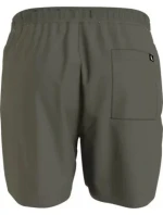 Pánské plavky MEDIUM DRAWSTRING KM0KM01003 LDY olivově zelené - Calvin Klein