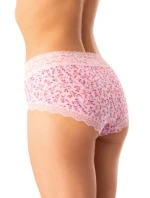 Dámské kalhotky 2PACK LPC 547 Tmavě modrá / Růžová vzor - Key Dámské kalhotky 2PACK LPC 547 Tmavě modrá / Růžová vzor - Key