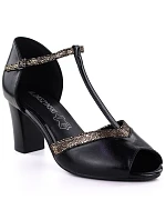 Lodičky s otevřenou špičkou černé M.Daszynski SA107-37