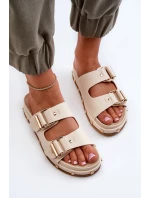 Dámské žabky na platformě Big Star NN274083 béžové