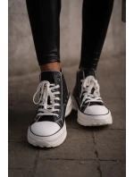 Zateplené Dámské Tenisky Na Platformě Eko Kůže Big Star OO274068 Růžové