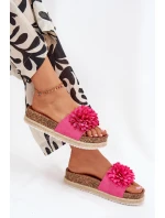 Dámské sandály na platformě s ozdobnými květinami fuchsie Tessara Dámské sandály na platformě s ozdobnými květinami fuchsie Tessara