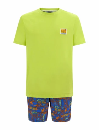 Pánské pyžamo U3GX01K6XN0 P7FJ neon.žlutá- Guess