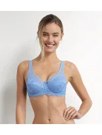 Dámská krajková podprsenka DIM GENEROUS ESSENTIEL UNDERWIRE BRA - DIM - světle modrá