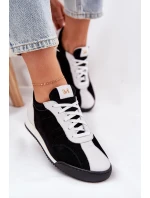 Dámské Kožené Sportovní Boty Laura Messi 2935 Černé