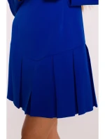 M872 Šaty s obrácenými záhyby - královská modř