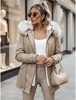 Dámská zimní bunda parka GARNET béžová FashionStreet TY3946