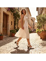 Kožené pohodlné sandály Rieker W RKR650 white