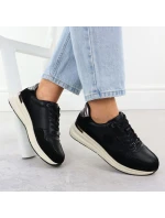 Dámské černé kožené polobotky Filippo DP7106/25