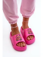 Lehké Dámské Žabky Na Hrubé Podrážce S Medvědem Pěnové Fuksie Serefina Lehké Dámské Žabky Na Hrubé Podrážce S Medvědem Pěnové Fuksie Serefina