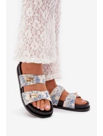 Vzory Sandály Dámské Na Platformě Modré Sorina Vzory Sandály Dámské Na Platformě Modré Sorina