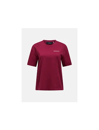 Tričko PEAK PERFORMANCE W Graphic Tee v barvě bordó Tričko PEAK PERFORMANCE W Graphic Tee v barvě bordó