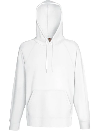 Fruit of the Loom Lightweight Hooded Sweat Pánská raglánová mikina s kapucí 16.2140 white Fruit of the Loom Lightweight Hooded Sweat Pánská raglánová mikina s kapucí 16.2140 white
