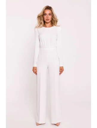 M811 Kombinéza s vycpávkami na ramenou - ecru M811 Kombinéza s vycpávkami na ramenou - ecru