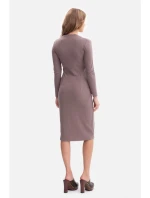 B307 Pletené tužkové šaty - cococa