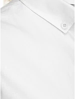 Pánská košile s krátkým rukávem, střih regular fit, bílá, FashionStreet KX1097 Pánská košile s krátkým rukávem, střih regular fit, bílá, FashionStreet KX1097