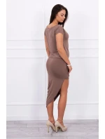 Asymetrické šaty cappuccino Asymetrické šaty cappuccino