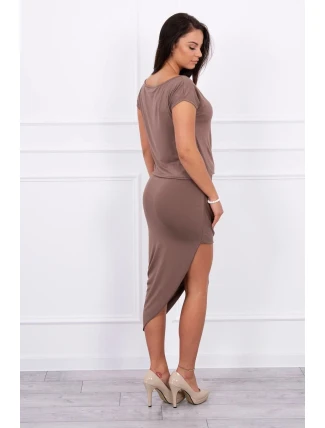 Asymetrické šaty cappuccino Asymetrické šaty cappuccino